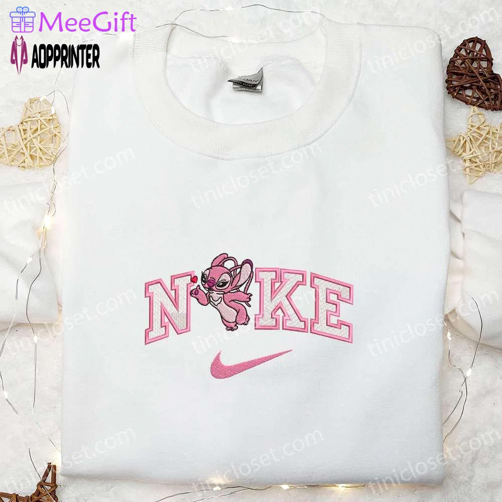 Nike x angel sending air kiss shirt disney characters hoodie – best valentine s day gift ideas Embroidered Shirt