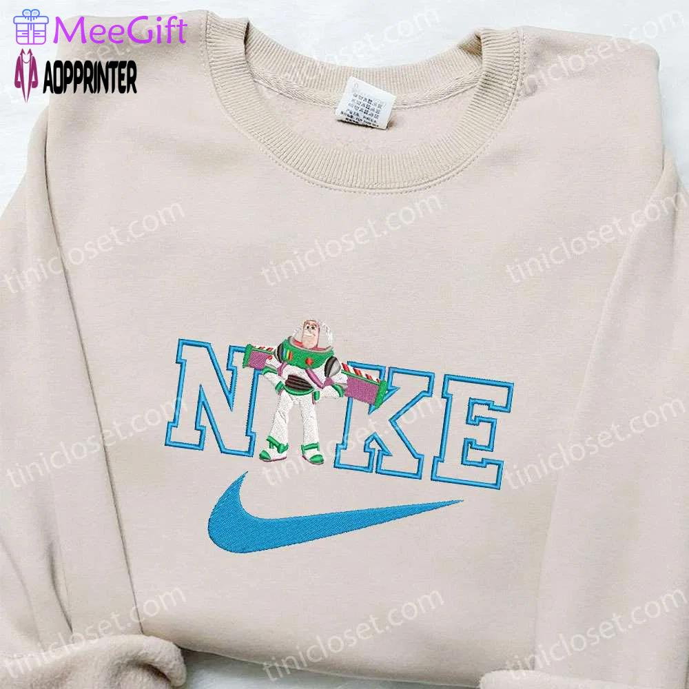 Nike x buzz lightyear cartoon embroidered sweatshirt – disney characters shirt best family gift Embroidered Shirt