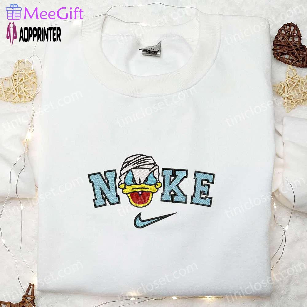 Nike x donald duck embroidered shirt: best family gift with nike-inspired design Embroidered Shirt