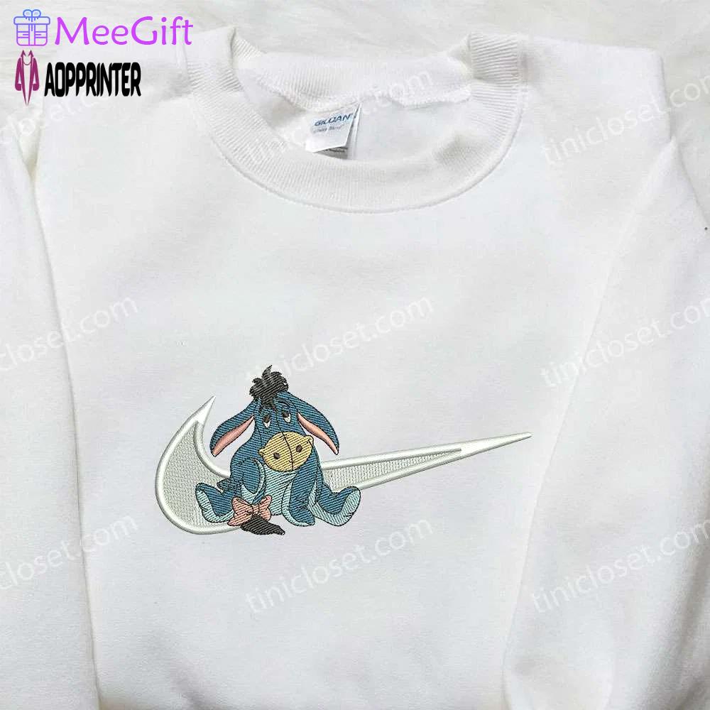 Nike x eeyore swoosh & winnie the pooh embroidered shirt: custom nike design Embroidered Shirt