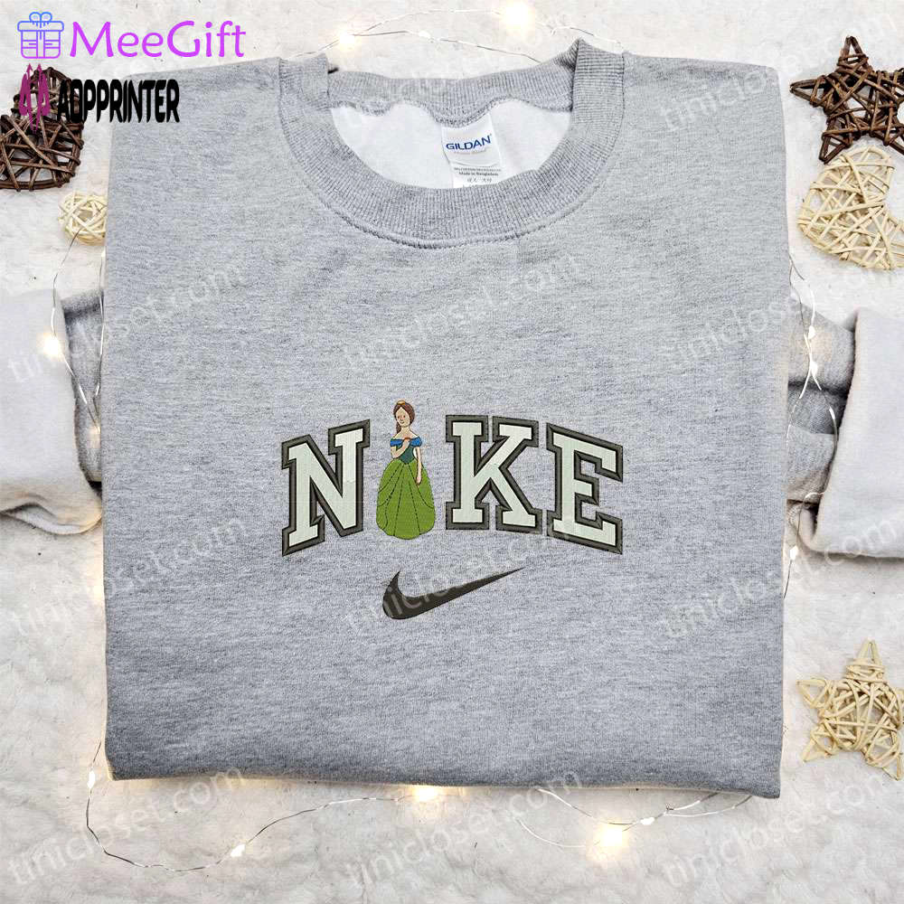 Nike x girl statue embroidered sweatshirt – custom shirt & t-shirt nike inspired design Embroidered Shirt