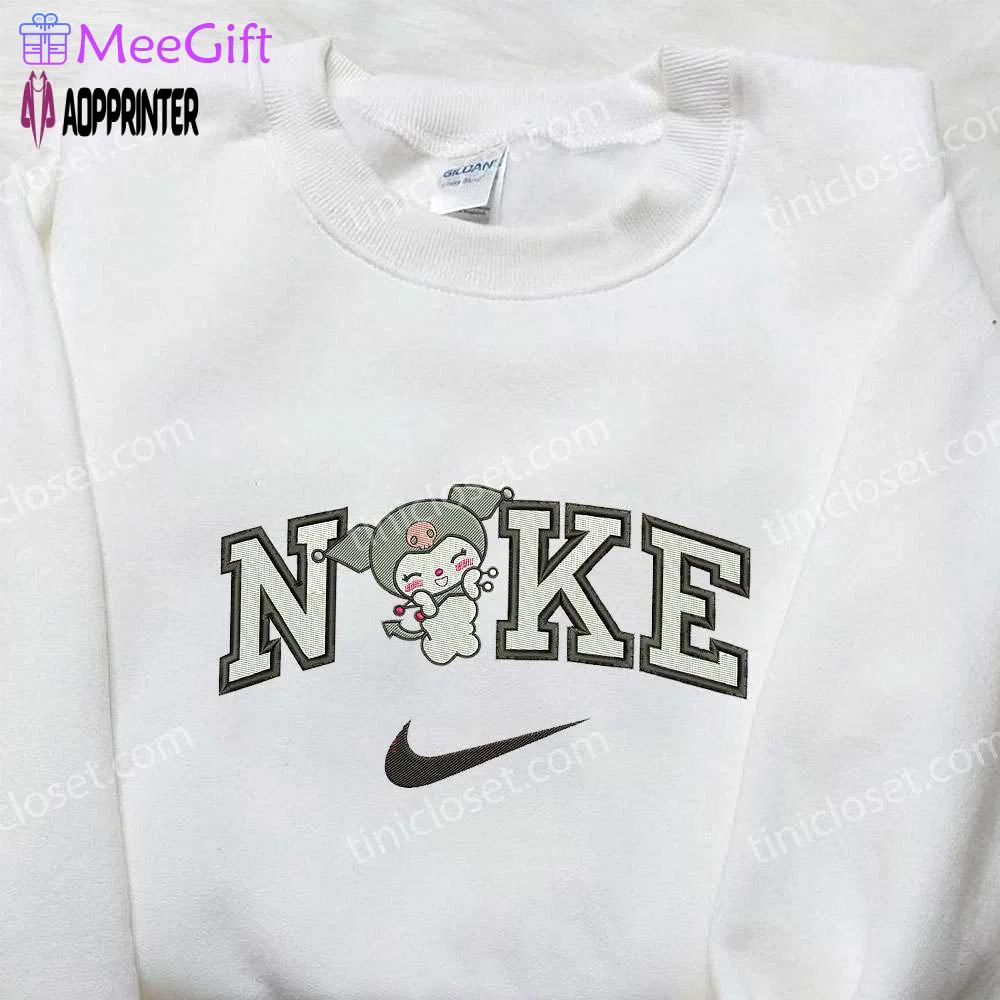 Nike x happy kuromi cartoon embroidered shirt: fun and stylish nike inspired apparel Embroidered Shirt