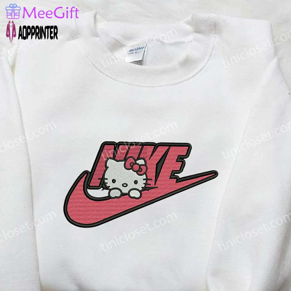 Nike x hello kitty embroidered shirt & custom sweatshirt: cute gifts for her Embroidered Shirt
