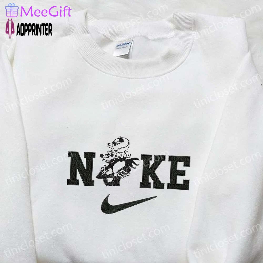 Nike x jack skellington embroidered hoodie & sweatshirt: nightmare before christmas collection custom nike t-shirt Embroidered Shirt