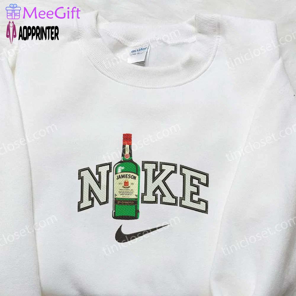 Nike x jameson bottle embroidered shirt – customized favor drinking tee Embroidered Shirt