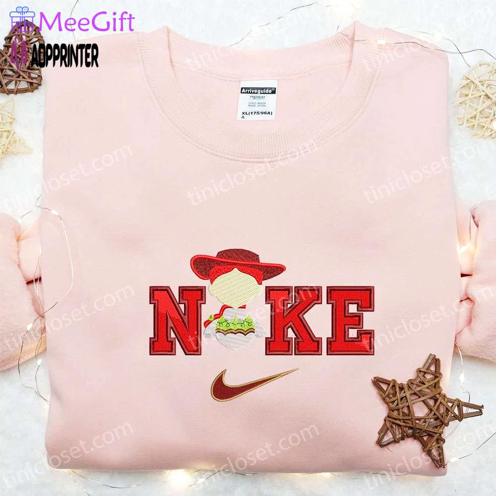 Nike x jessie embroidered t-shirt toy story disney hoodie nike inspired shirt Embroidered Shirt