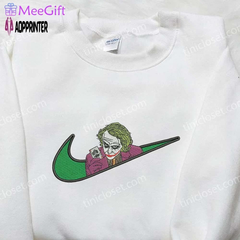 Nike x joker halloween embroidered shirt – unique nike inspired design Embroidered Shirt