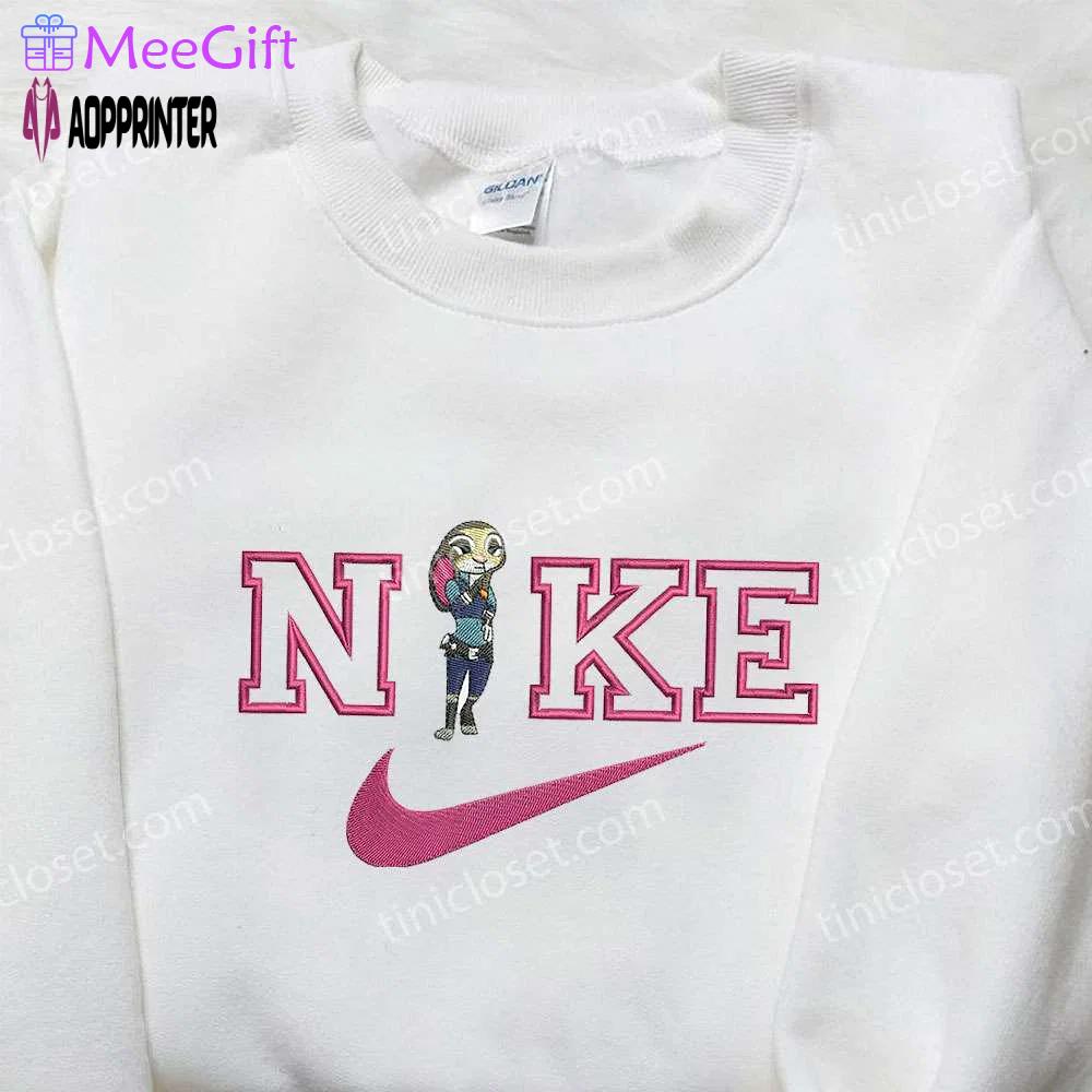Nike x judy hopps zootopia embroidered shirt – disney inspired nike shirt Embroidered Shirt