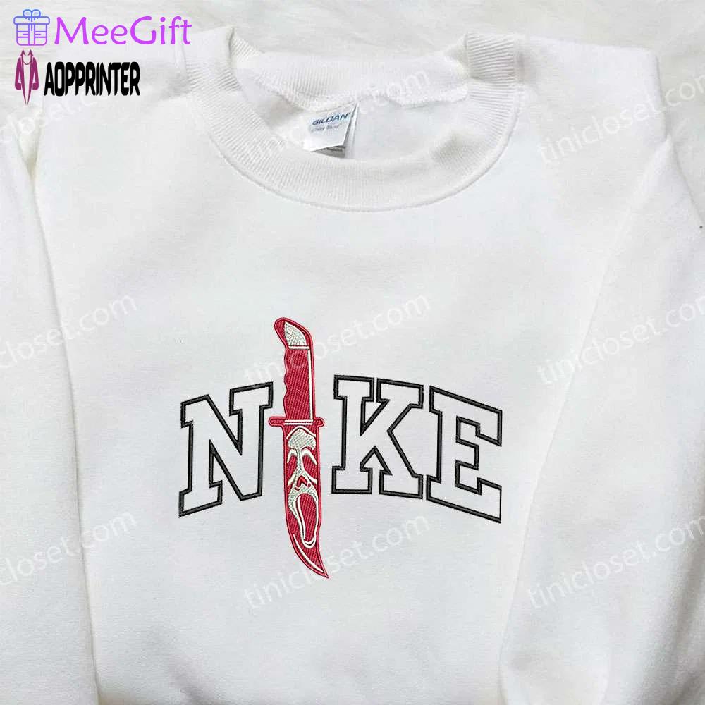 Nike x knife ghost embroidered shirt: halloween inspired fashion Embroidered Shirt