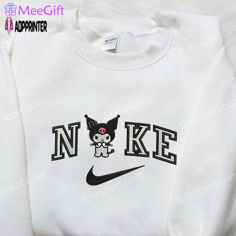 Nike x kuromi cartoon embroidered shirt – stylish nike inspired design Embroidered Shirt