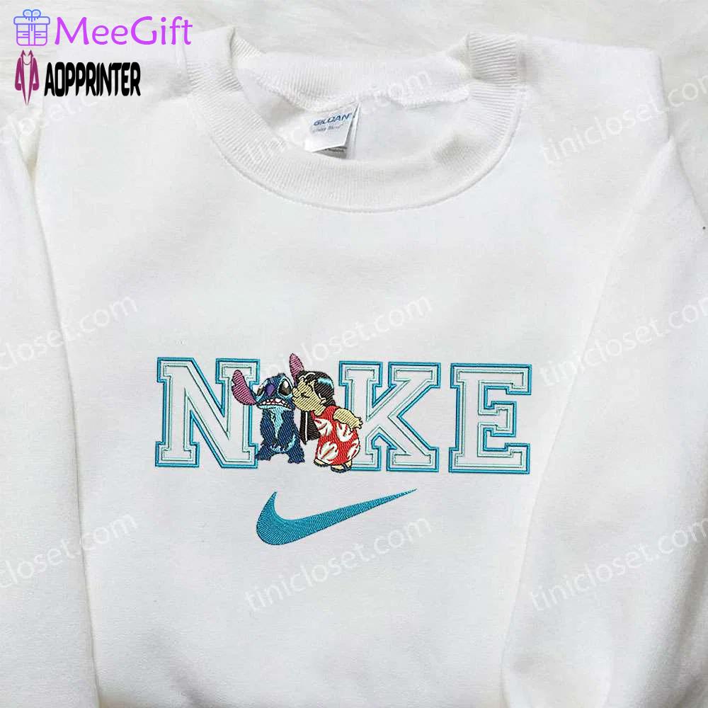 Nike x lilo and stitch embroidered shirt – disney inspired nike shirt Embroidered Shirt