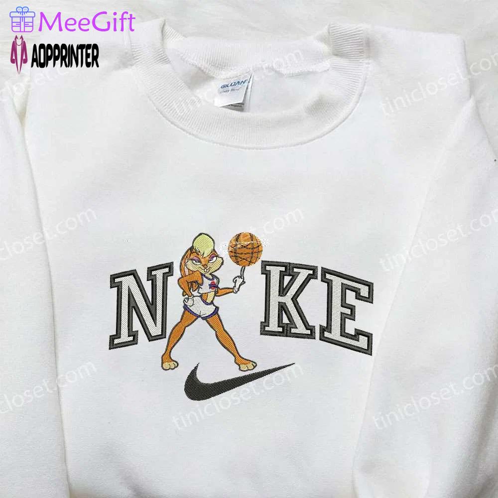 Nike x lola bunny spinning basketball embroidered shirt custom cartoon tee Embroidered Shirt