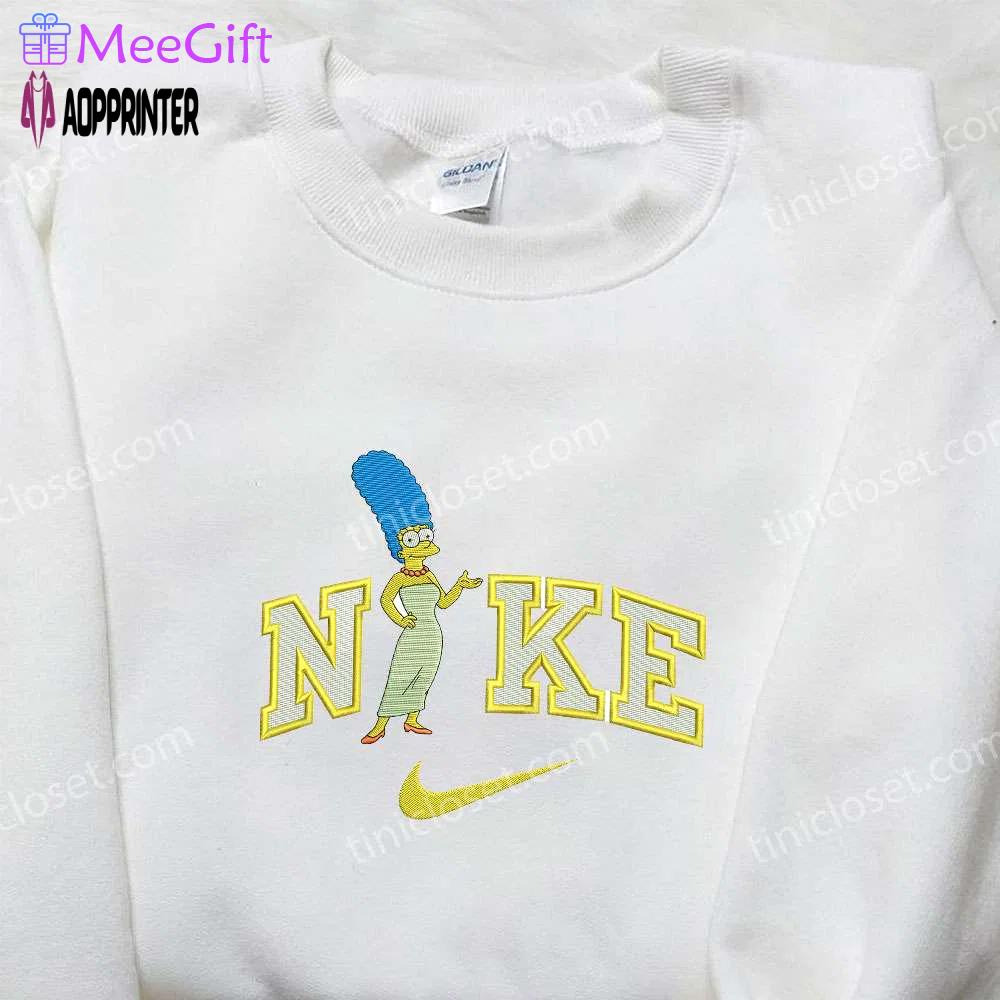 Nike x marge simpson embroidered sweatshirt – cartoon hoodie & t-shirt Embroidered Shirt