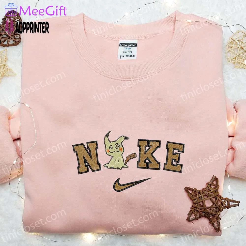 Nike x mimikyu embroidered shirt: pokemon inspired nike tee Embroidered Shirt