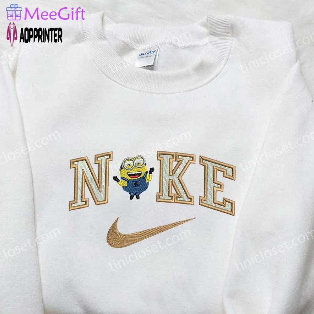 Nike x minion embroidered t-shirt sweatshirt & hoodie: cartoon inspired apparel Embroidered Shirt