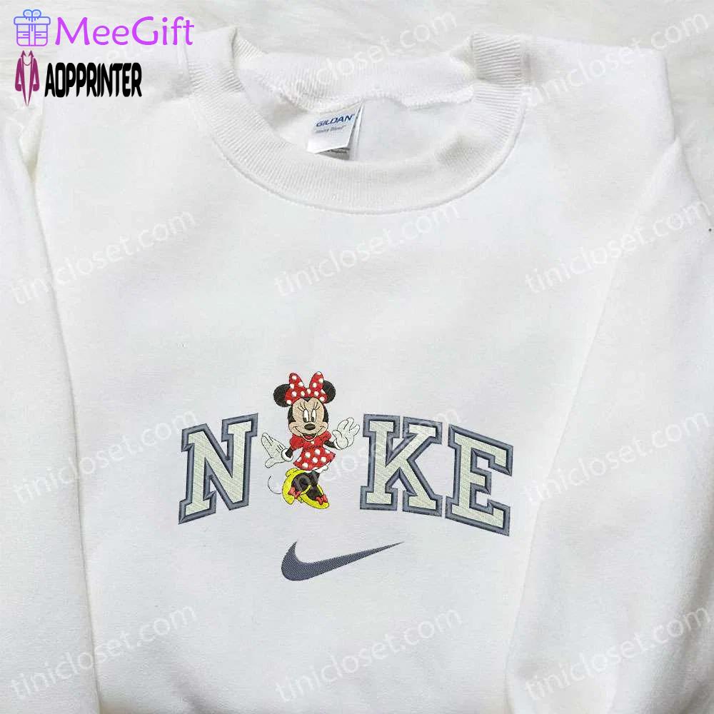 Nike x minnie mouse embroidered hoodie & sweatshirt: disney characters inspired apparel Embroidered Shirt