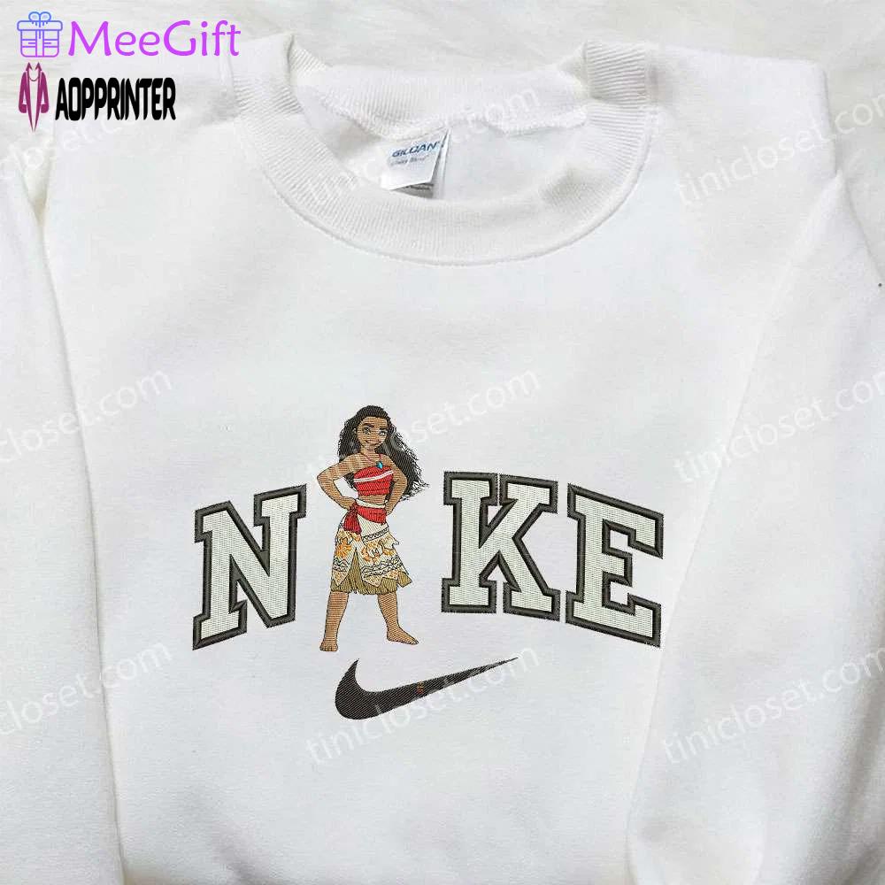 Nike x moana embroidered shirt: disney-inspired nike tee with moana theme Embroidered Shirt