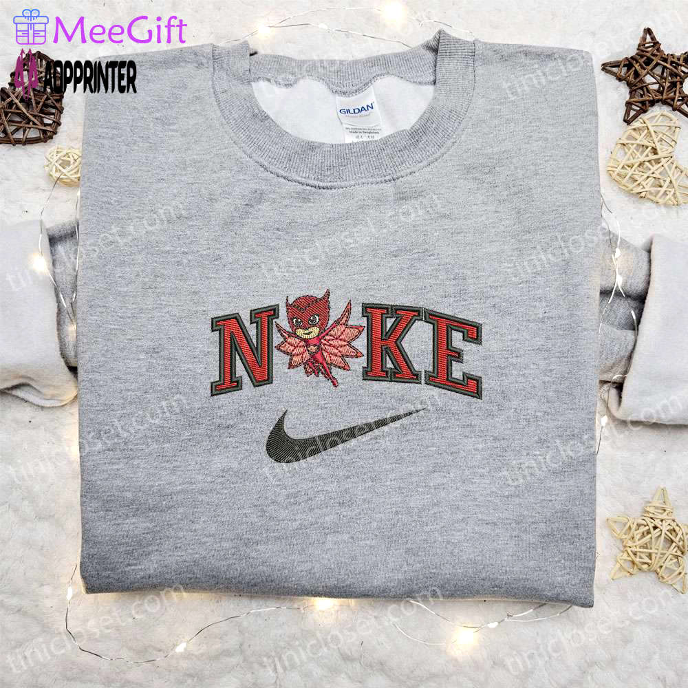 Nike x owlette cartoon hoodie disney characters & inspired embroidered shirt collection Embroidered Shirt