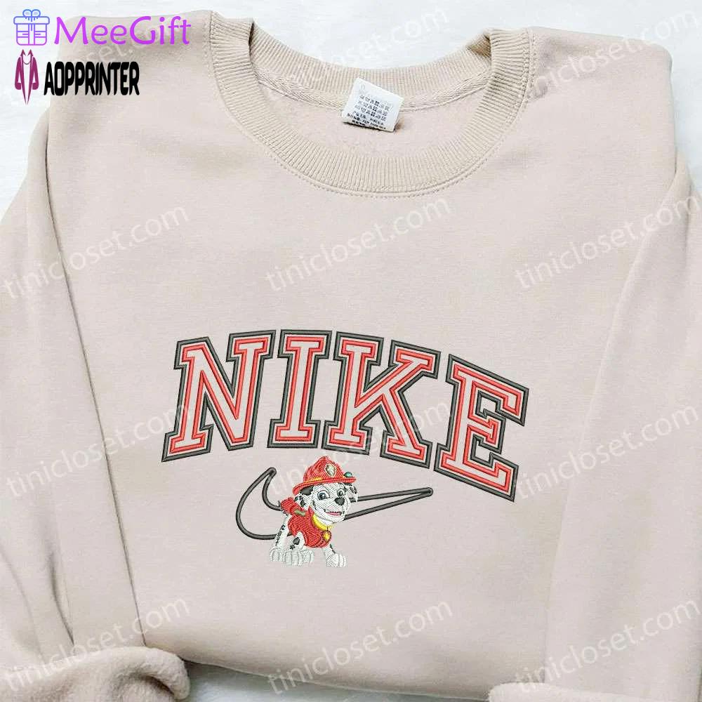 Nike x paw cartoon embroidered shirt: paw patrol inspired t-shirt Embroidered Shirt