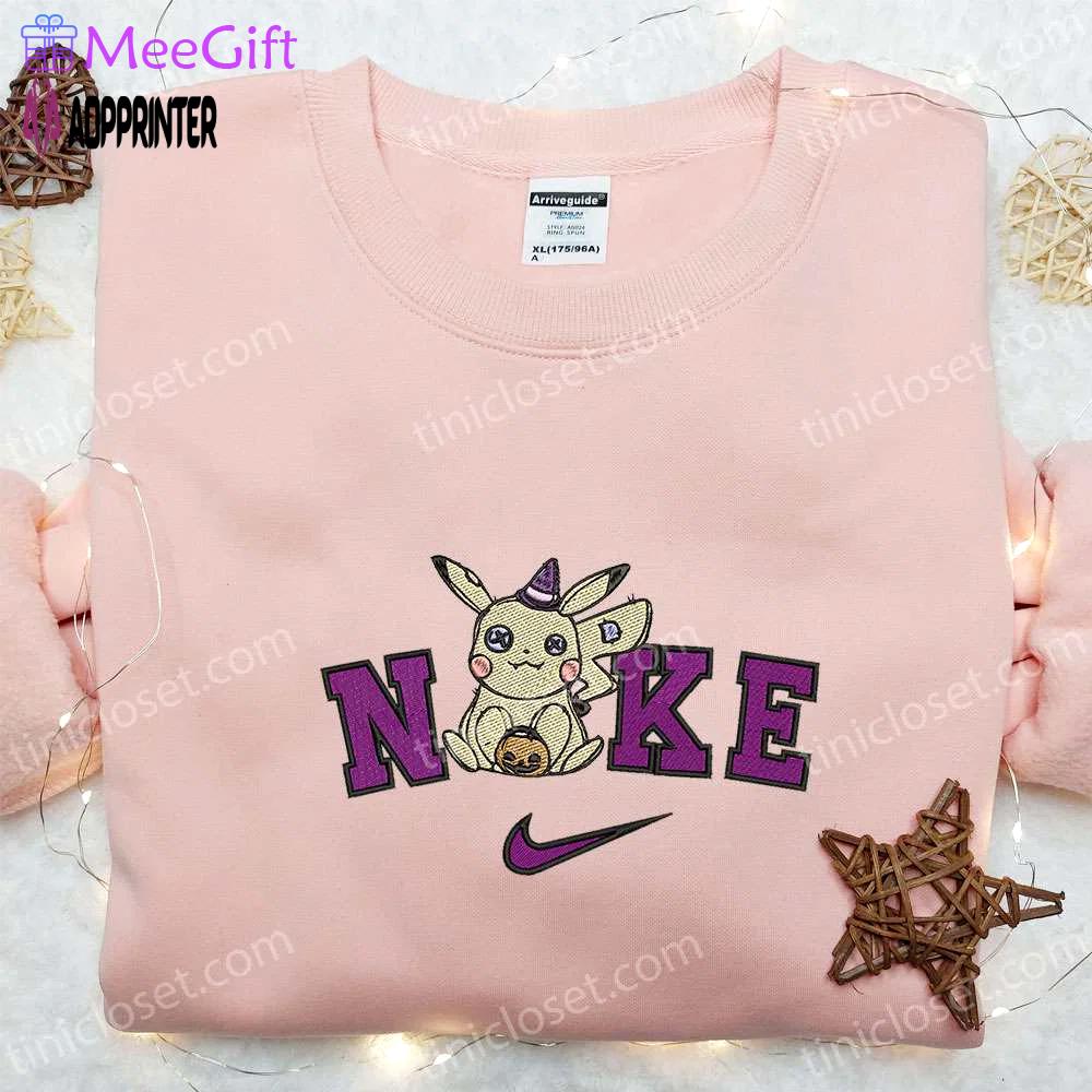 Nike x pikachu witch halloween embroidered shirt – pokemon inspired Embroidered Shirt