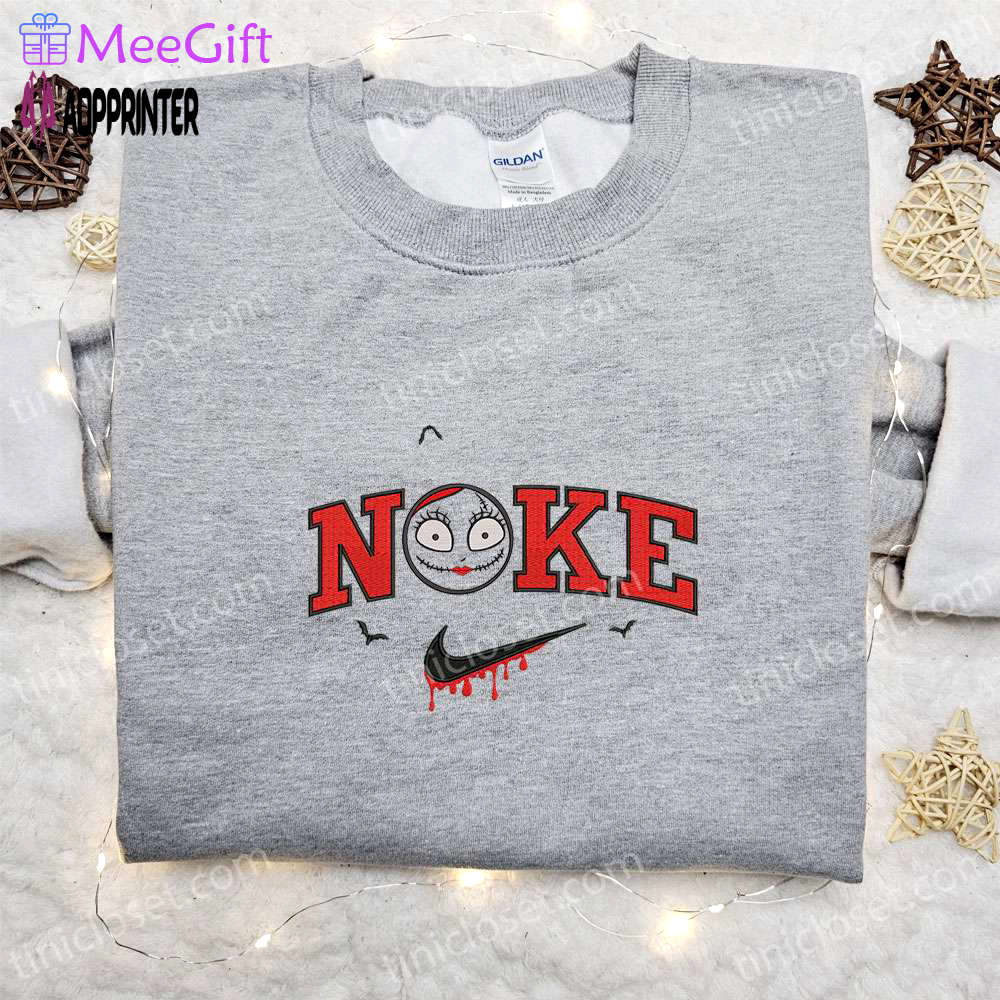 Nike x sally bats hoodie nightmare before christmas t-shirt nike inspired sweatshirt Embroidered Shirt