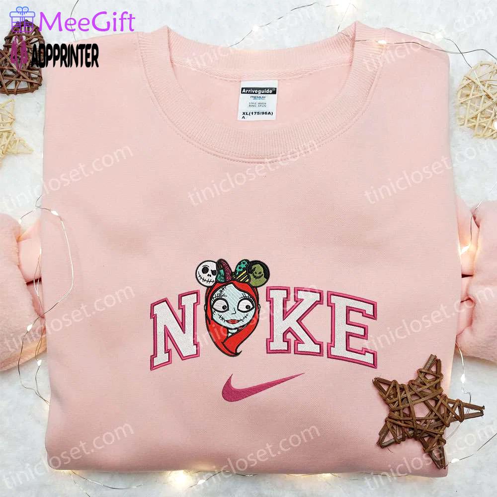 Nike x sally embroidered sweatshirt: the nightmare before christmas shirt – best halloween gift Embroidered Shirt