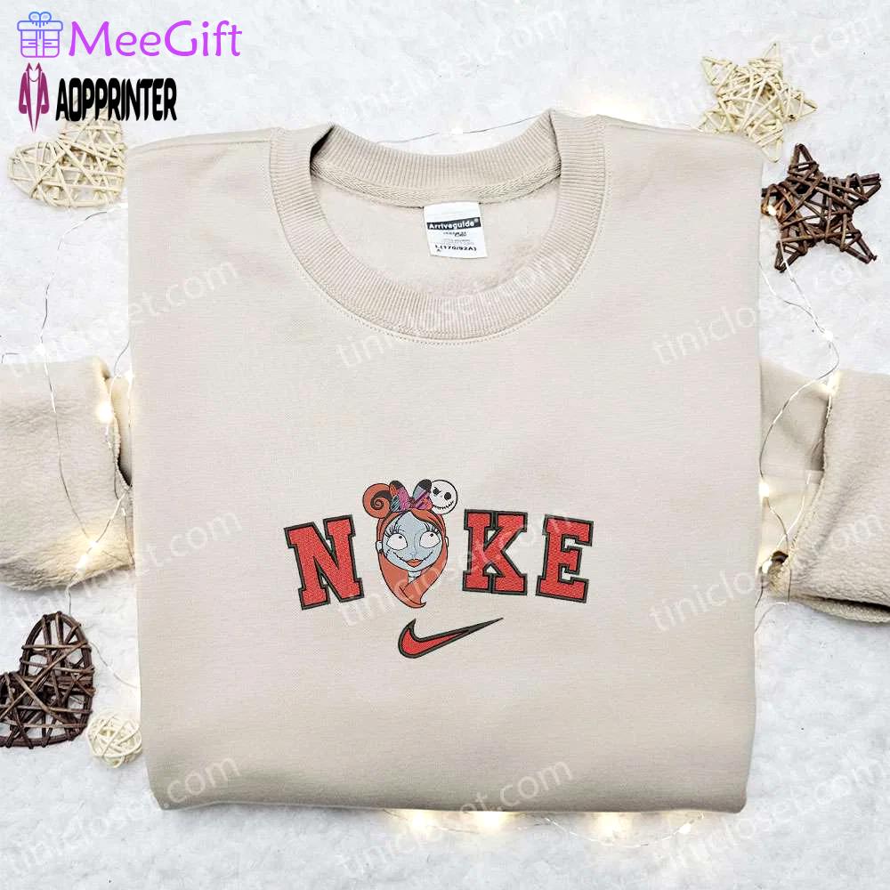 Nike x sally minnie mouse ears embroidered hoodie – disney halloween sweatshirt & nike inspired shirt Embroidered Shirt