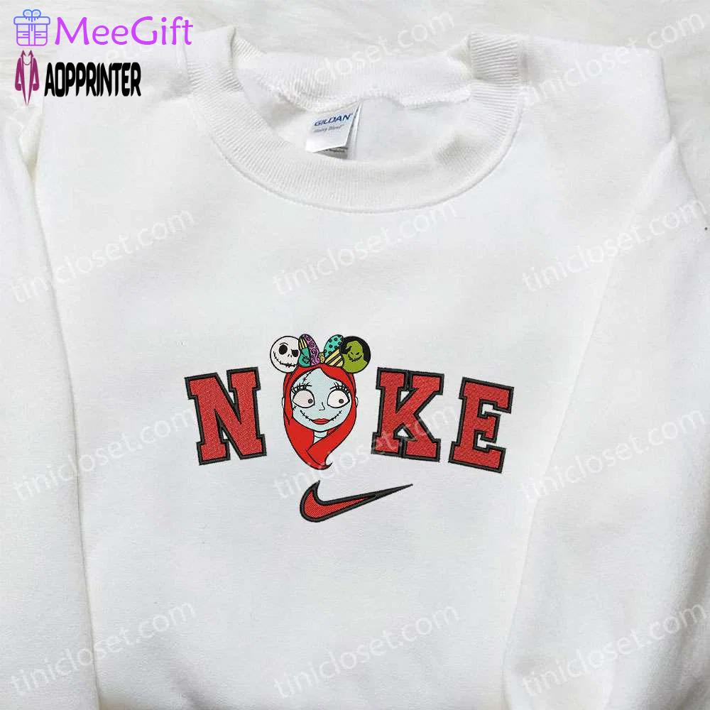 Nike x sally minnie mouse ears embroidered shirt: disney halloween inspired Embroidered Shirt
