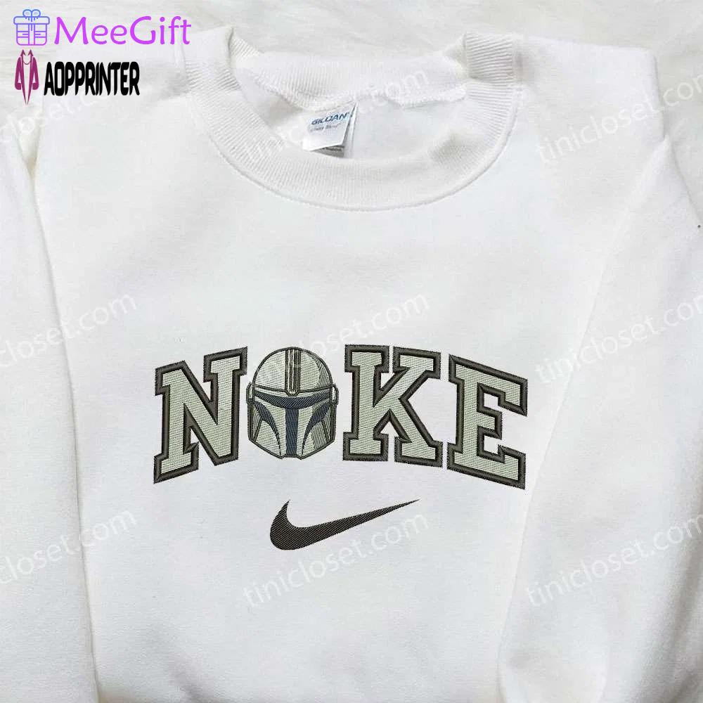 Nike x star wars helmet embroidered shirt – movie inspired tee for fans Embroidered Shirt