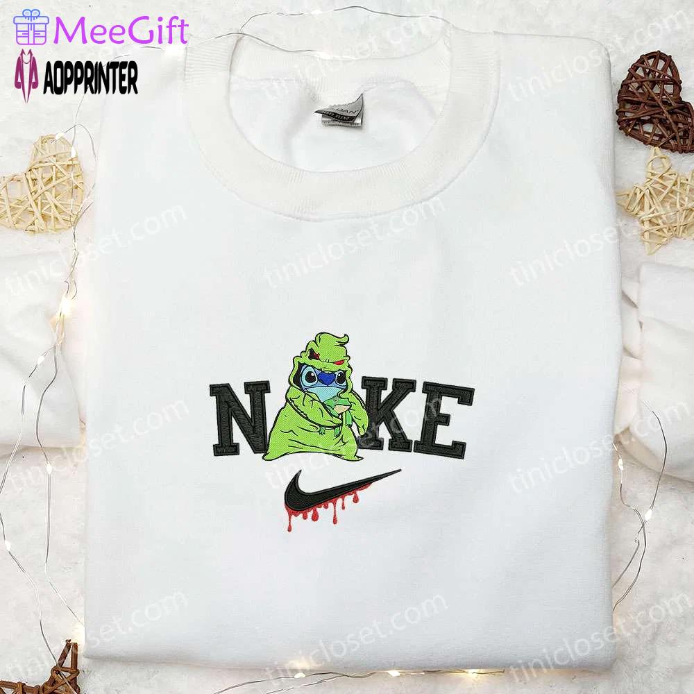 Nike x stitch oogie boogie embroidered tee hoodie & sweatshirt: adorable halloween collection Embroidered Shirt