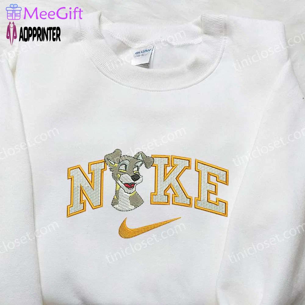 Nike x tramp dog & lady embroidered shirt: cartoon collaboration Embroidered Shirt