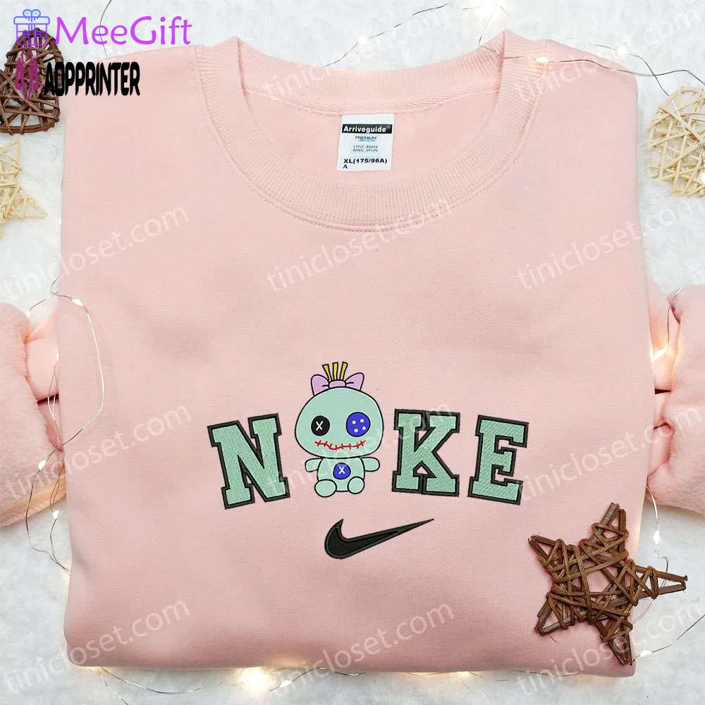 Nike x trapos lilo & stitch embroidered hoodie – adorable halloween shirt & custom sweatshirt Embroidered Shirt