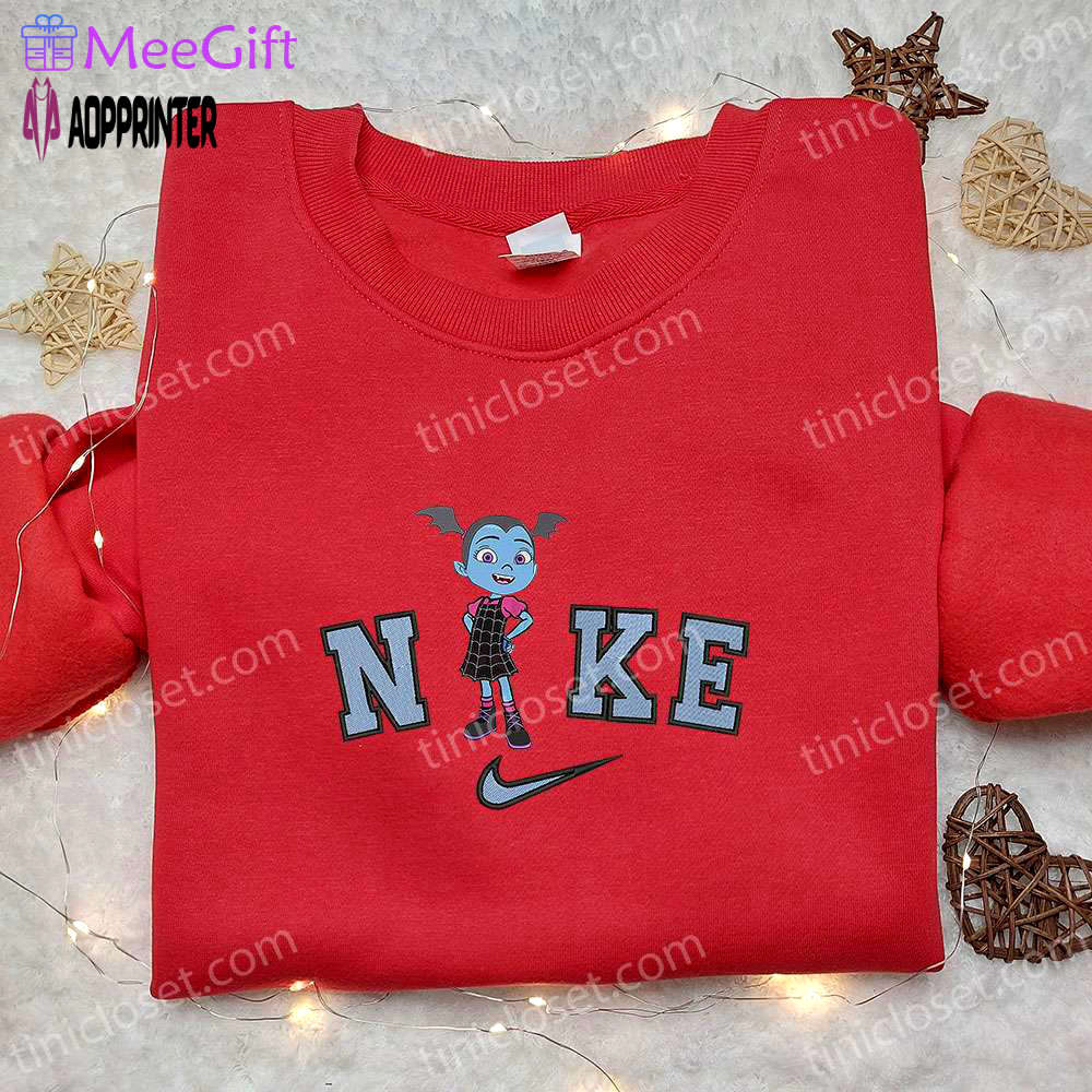 Nike x vampirina hauntley embroidered hoodie: disney halloween sweatshirt best family gifts Embroidered Shirt