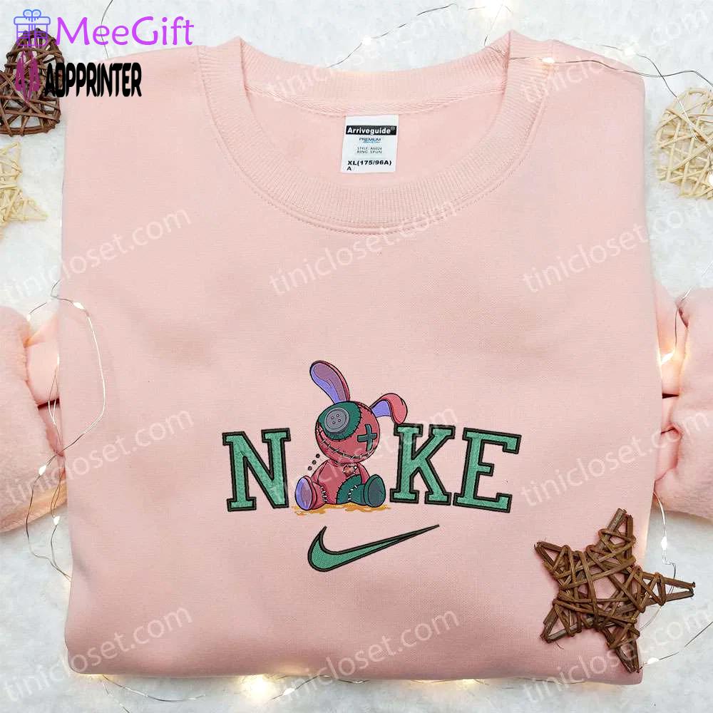 Nike x voodoo doll embroidered shirt spooky halloween sweatshirt nike inspired hoodie Embroidered Shirt