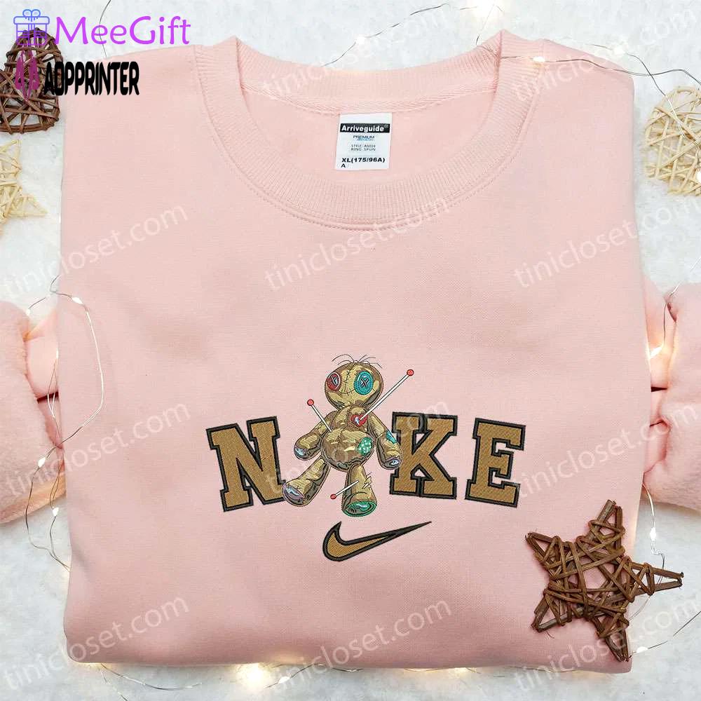 Nike x voodoo doll hoodie: spooky halloween embroidered sweatshirt perfect family gift Embroidered Shirt