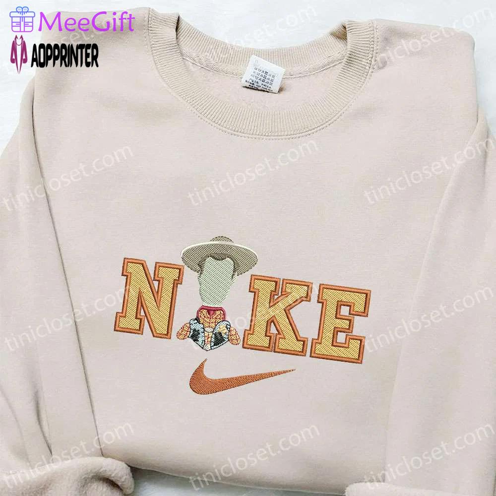Nike x woody cartoon embroidered shirt & disney characters hoodie: best family gift ideas Embroidered Shirt