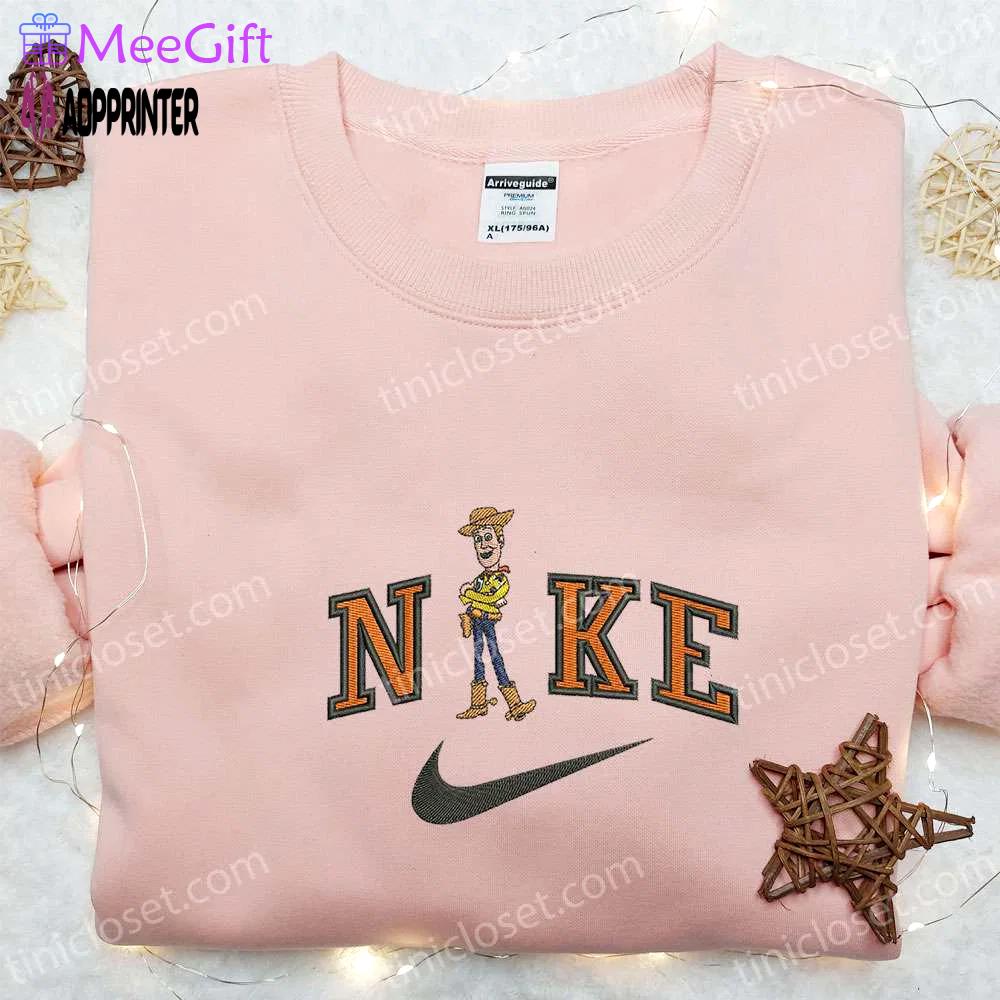Nike x woody embroidered sweatshirt: disney characters hoodie – perfect birthday gift for family Embroidered Shirt