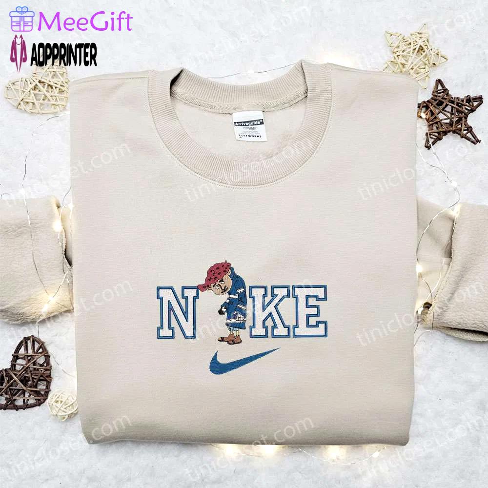 Nike x wybie lovat embroidered sweatshirt: coraline horror movie shirt perfect halloween gift Embroidered Shirt