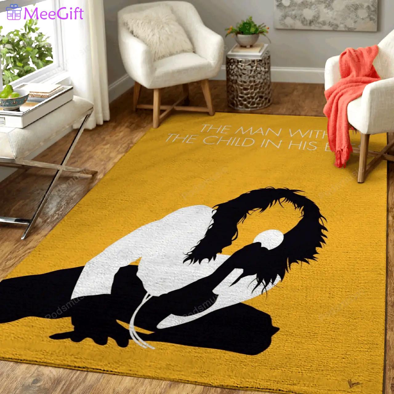No104 my kate bush minimal music artwork minimal music artworks art for fans area rug living room carpet rug regtangle decor home decor Rectangle Rug