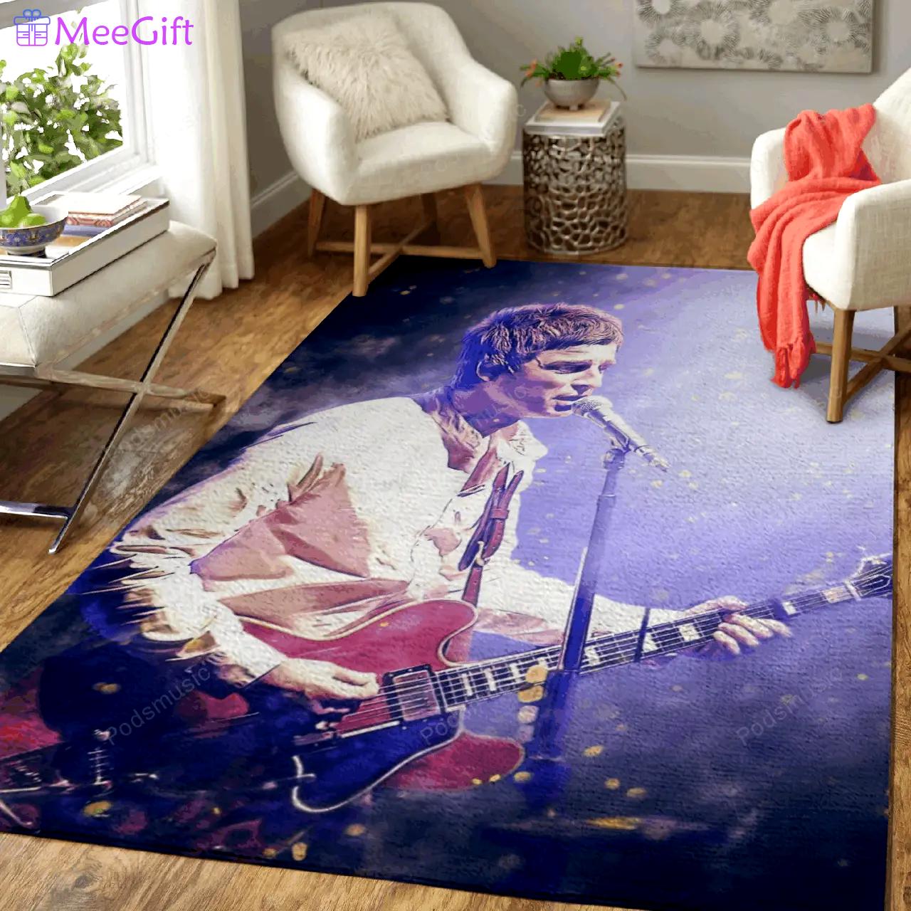 Noel gallagher oasis band compilation music art art for fans area rug living room carpet rug regtangle carpet floor decor home decor Rectangle Rug