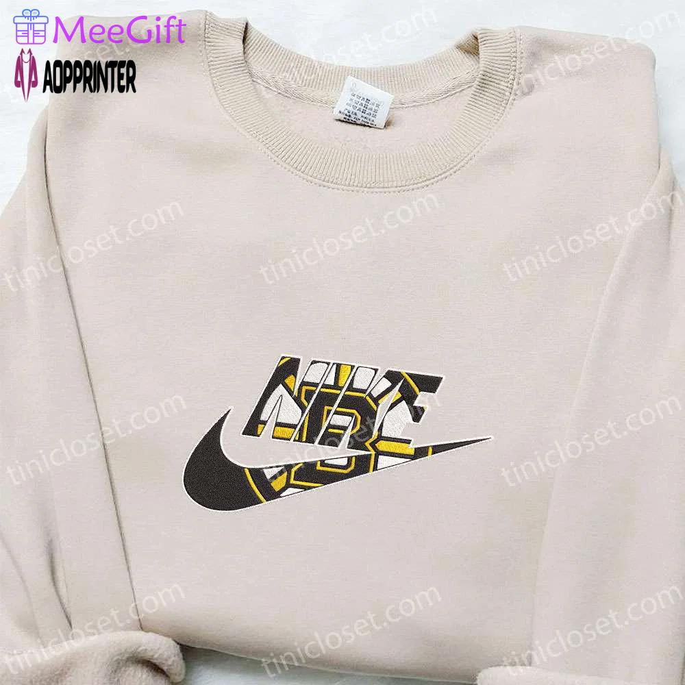 Official boston bruins x nike embroidered shirt & hoodie nhl sports inspired t-shirt Embroidered Shirt