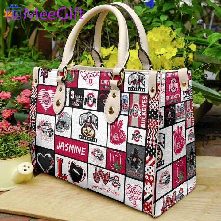 Ohio state buckeyes leather handbag gift for women 2897 Women Leather Hand Bag