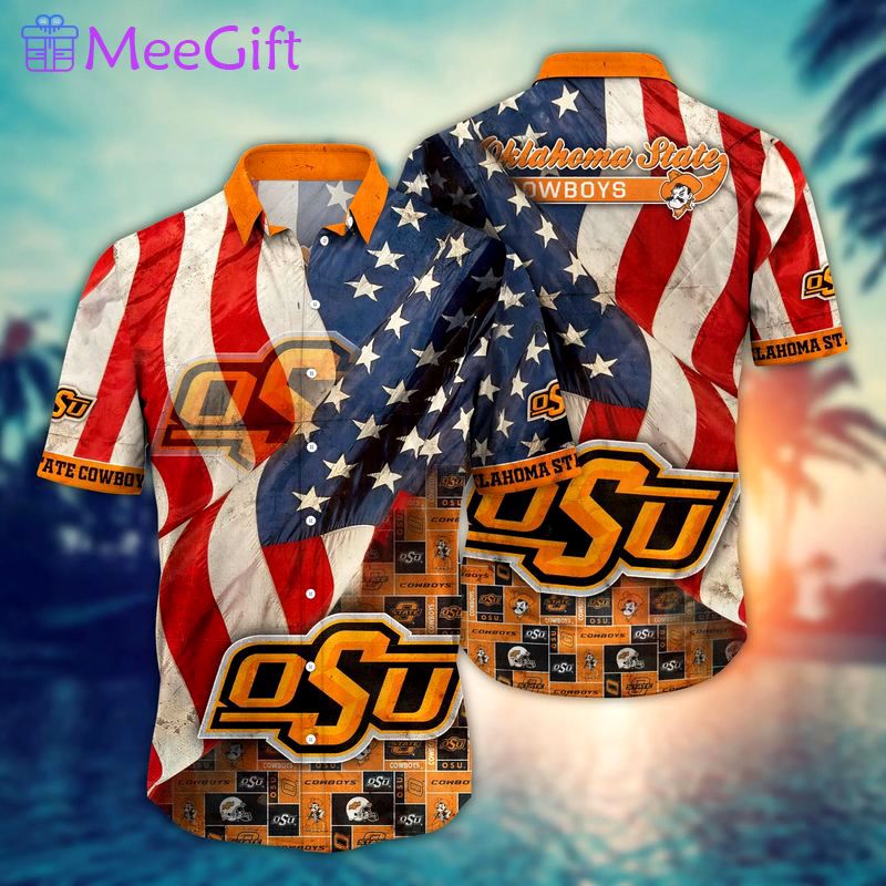 Oklahoma state cowboys ncaa independence day hawaii shirt Hawaii Shirt Shorts & Flip Flops