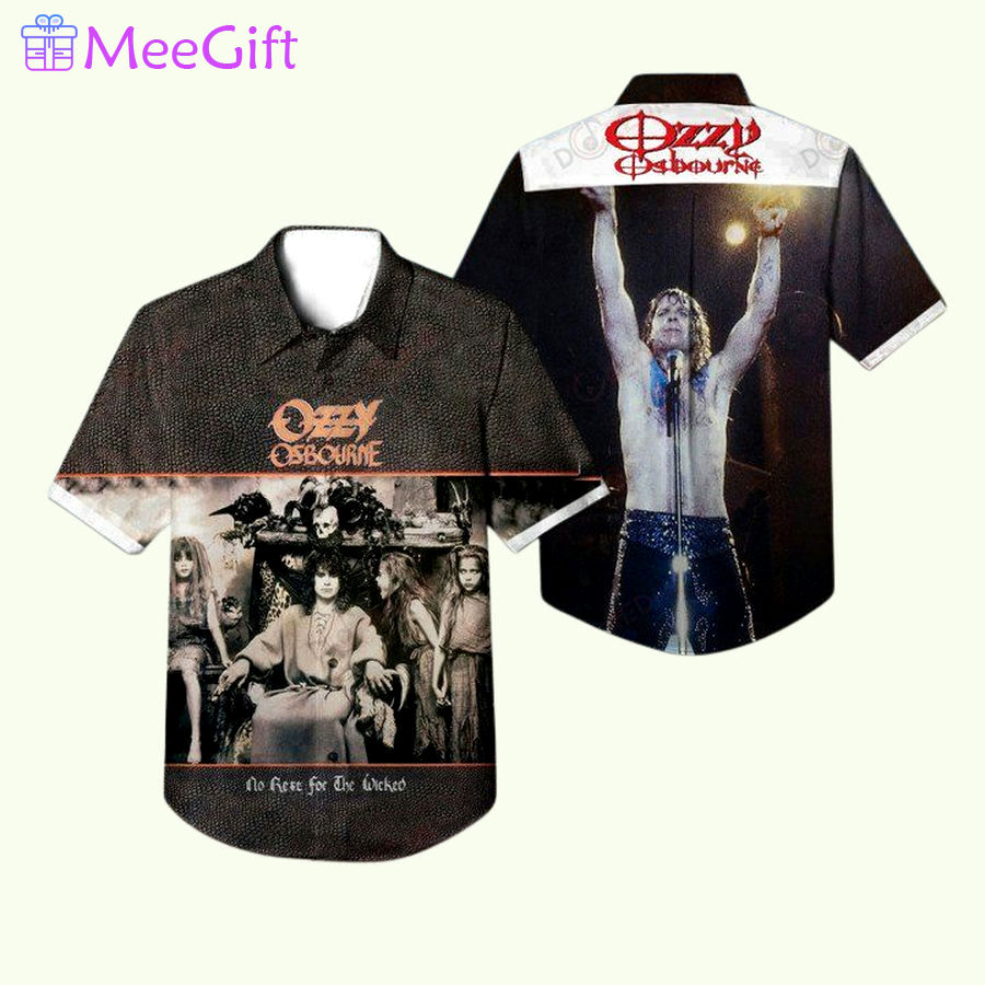 Ozzy osbourne no rest for the wicked 1988 album hawaiian shirt Hawaii Shirt Shorts & Flip Flops