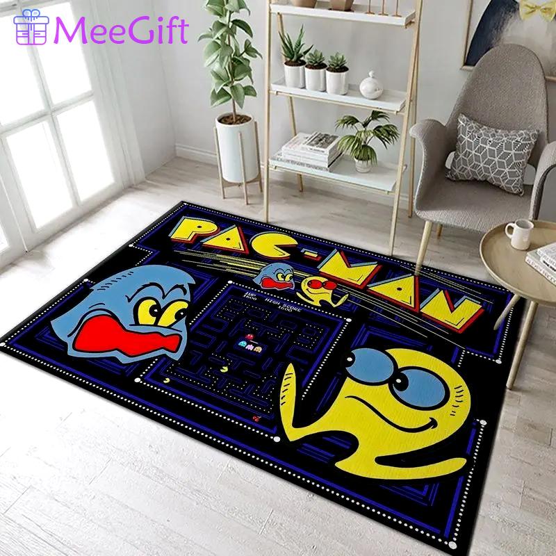 Pac man 3 area rug living room and bed room rug rug regtangle carpet floor decor home decor Rectangle Rug