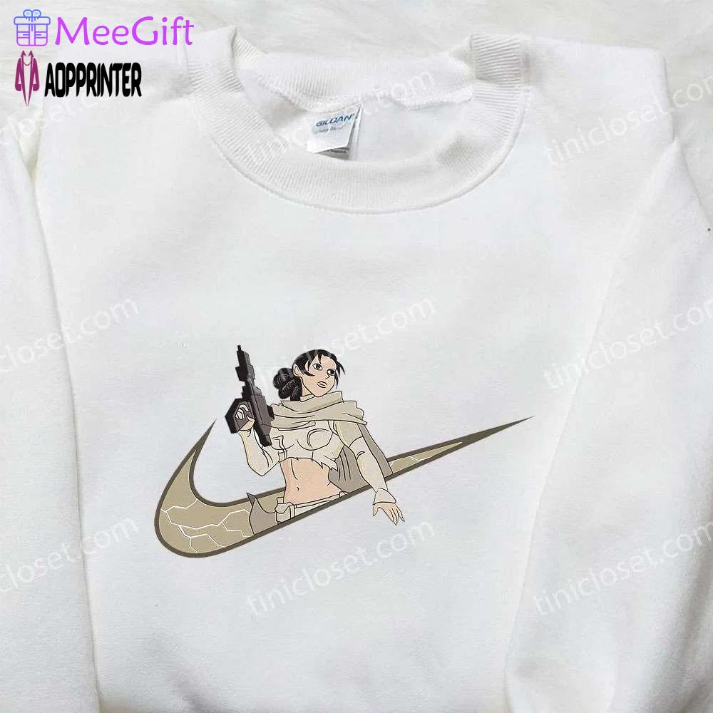 Padme amidala x nike swoosh hoodie & star wars embroidered shirt – nike inspired apparel Embroidered Shirt