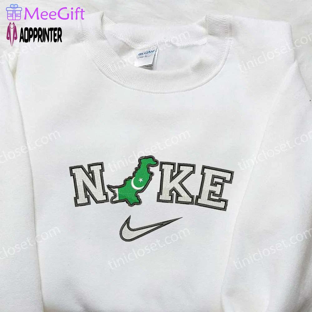 Pakistan map x nike embroidered sweatshirt: national day gift ideas Embroidered Shirt