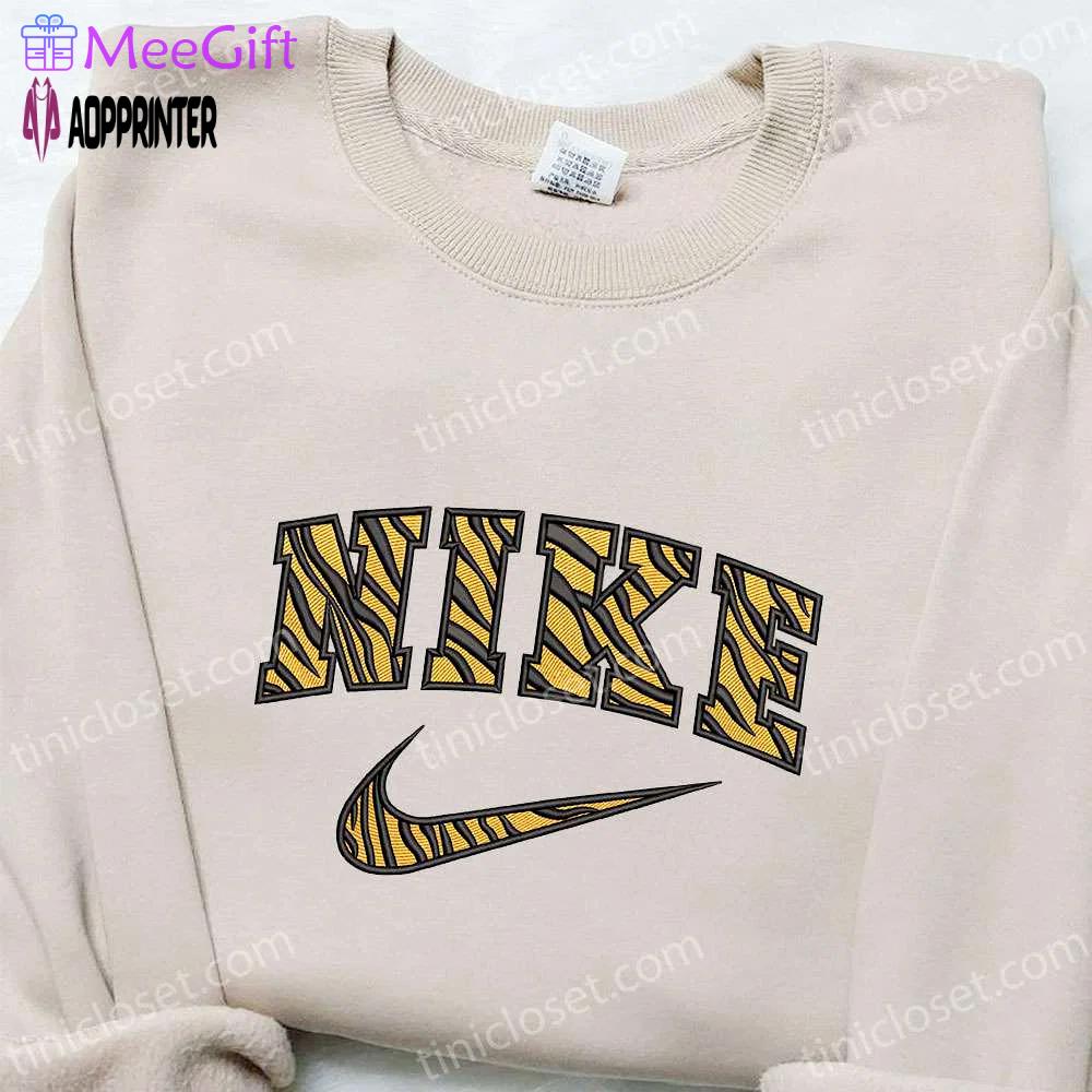 Pattern tigger x nike embroidered sweatshirt – best nike inspired hoodie perfect birthday gift Embroidered Shirt