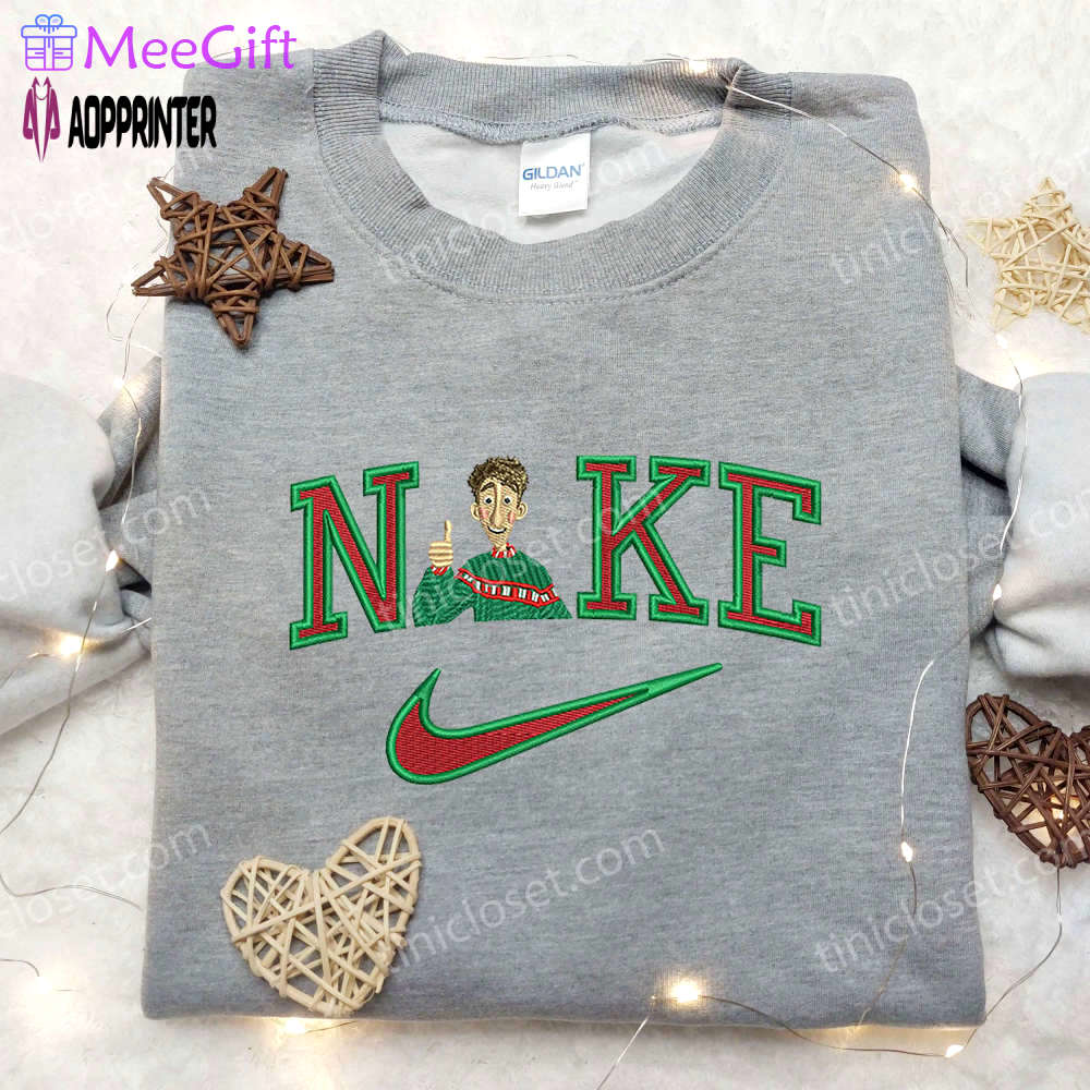 Personalized arthur christmas & nike embroidered shirt – perfect family christmas gift Embroidered Shirt