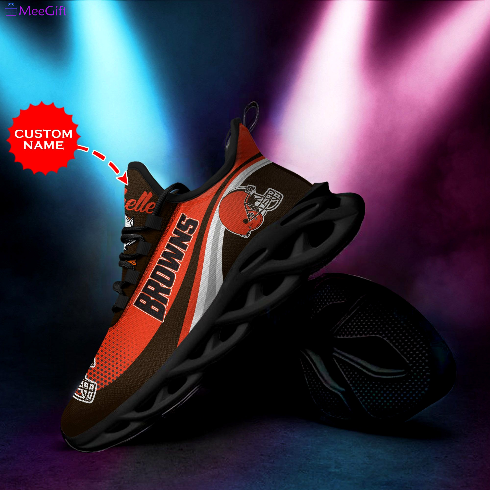 Personalized cleveland browns max soul shoes Max Soul Shoes